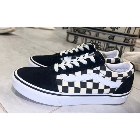 Women’s vans Old Skool checkerboard skate shoes size 7.5 - Picture 8 of 11